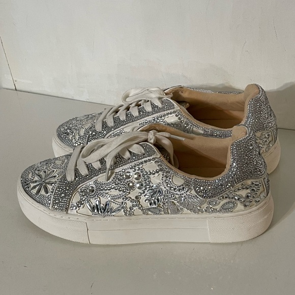 Betsey Johnson Rhinestone Studded Sneakers - Picture 4 of 10